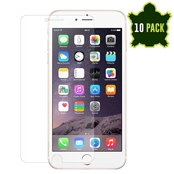 10PK - iPhone 7, 8 PLUS Tempered Glass Screen Protector by TortugaArmor (No Retail Package) / HD Clear Tempered Ballistic Glass/Bubble Free/iPhone 7,8 PLUS Special Screen Protector Shield - Wholesale!